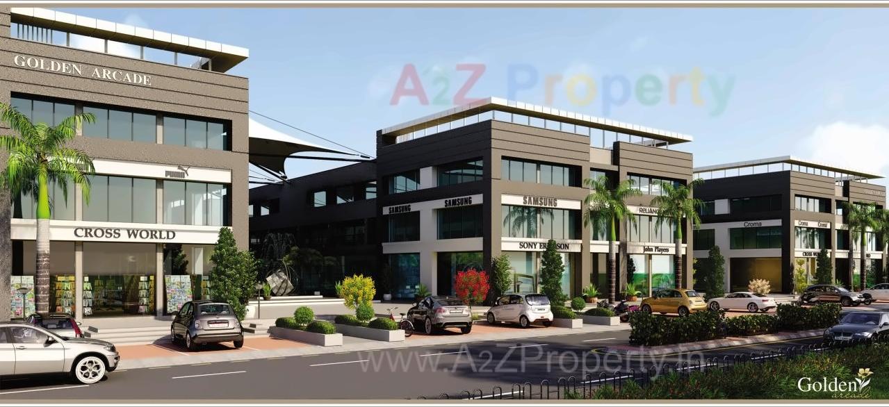3D Elevation of real estate project Golden Arcade located at Gandhinagar, Gandhinagar, Gujarat