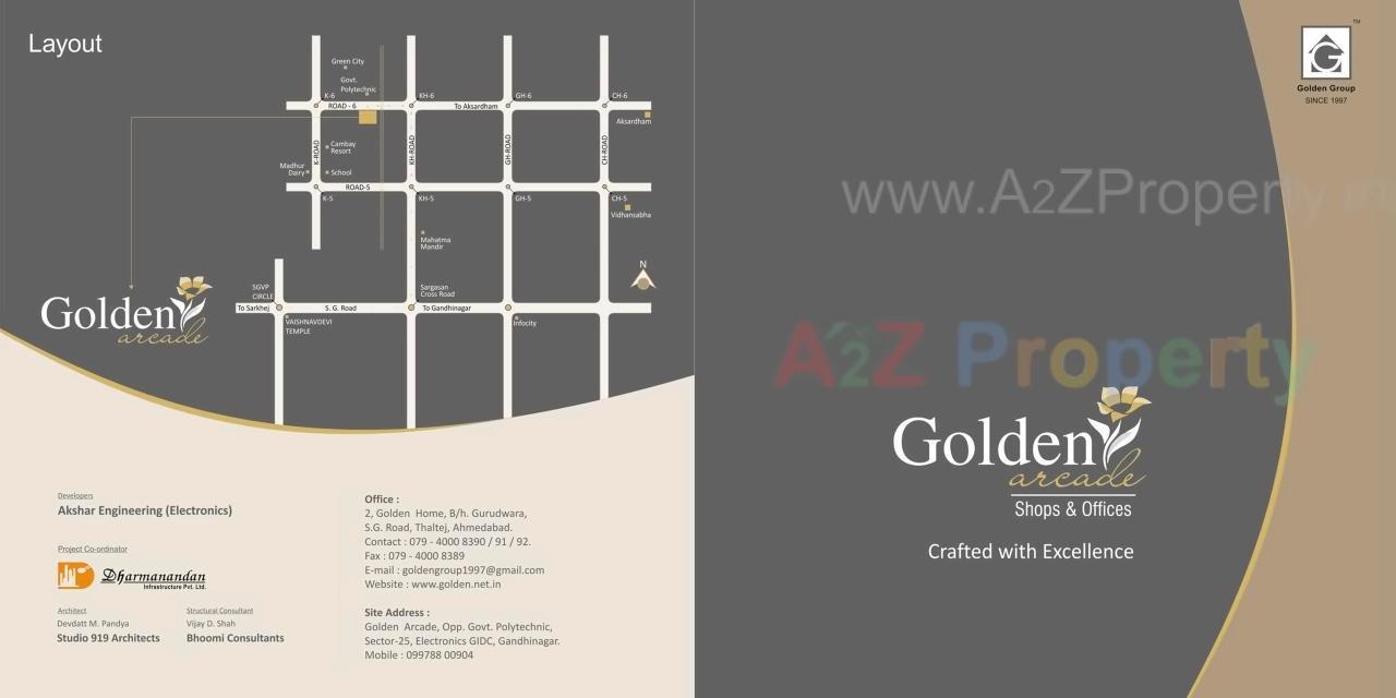  of real estate project Golden Arcade located at Gandhinagar, Gandhinagar, Gujarat