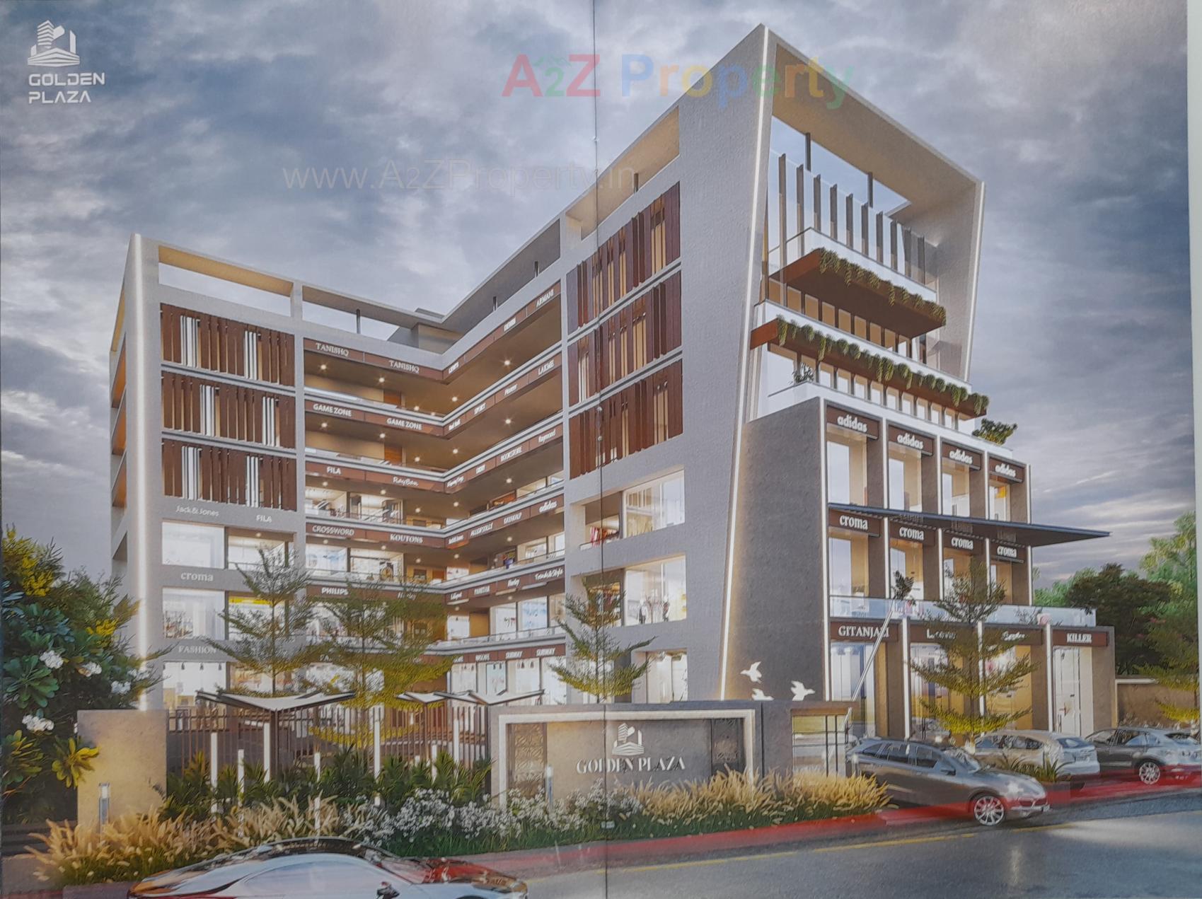3D Elevation of real estate project Golden Plaza located at Koba, Gandhinagar, Gujarat