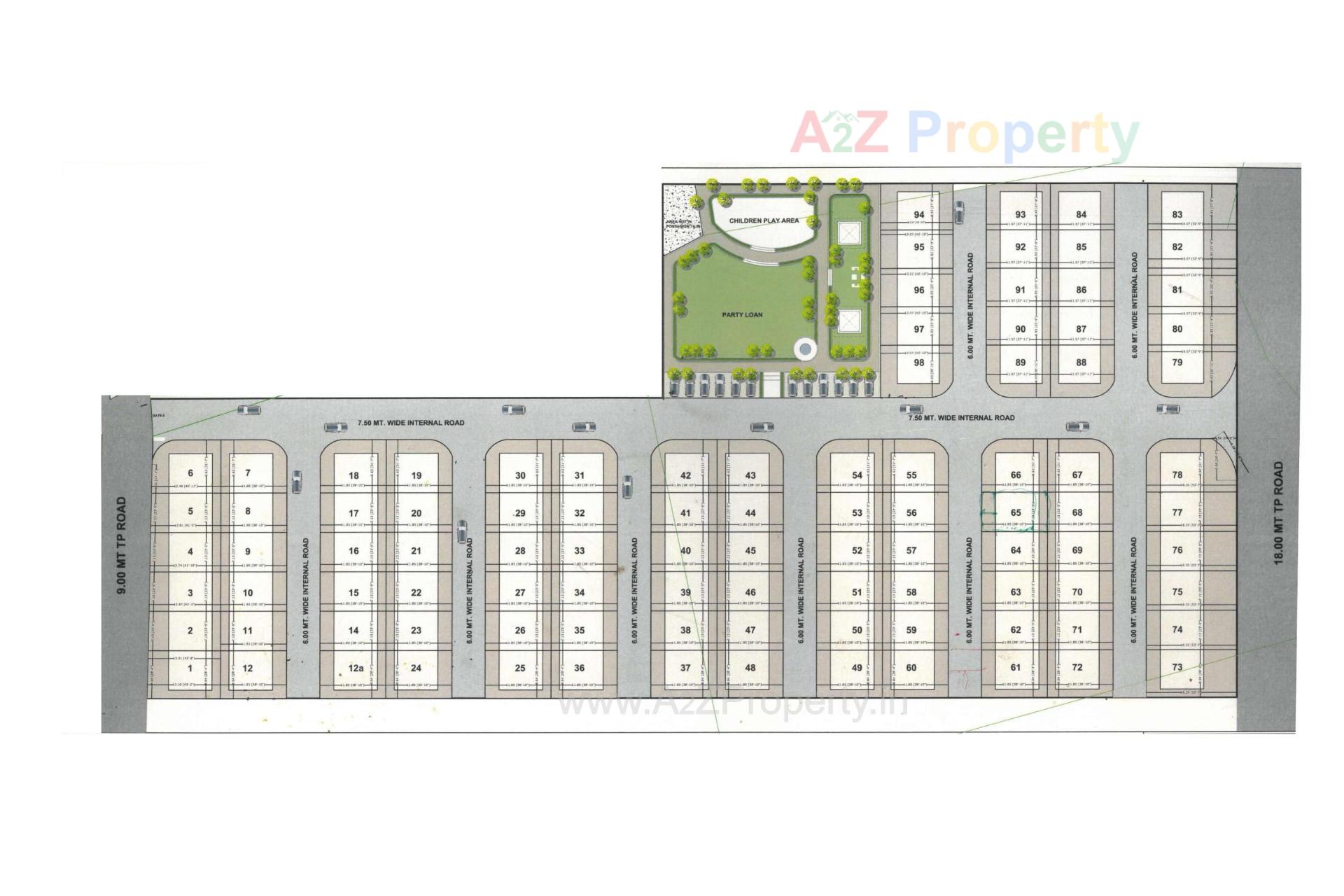 Layout of real estate project Gopal Residency located at Pethapur, Gandhinagar, Gujarat