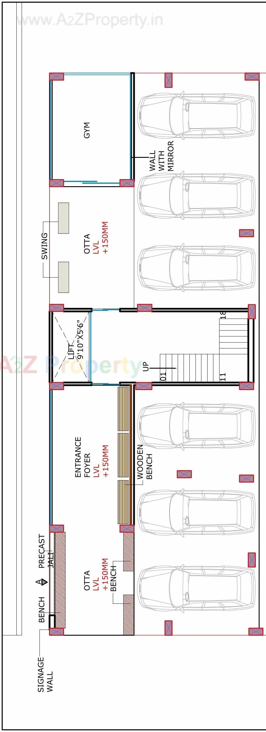 Layout of real estate project Greenwood Apartment located at Gandhinagar, Gandhinagar, Gujarat