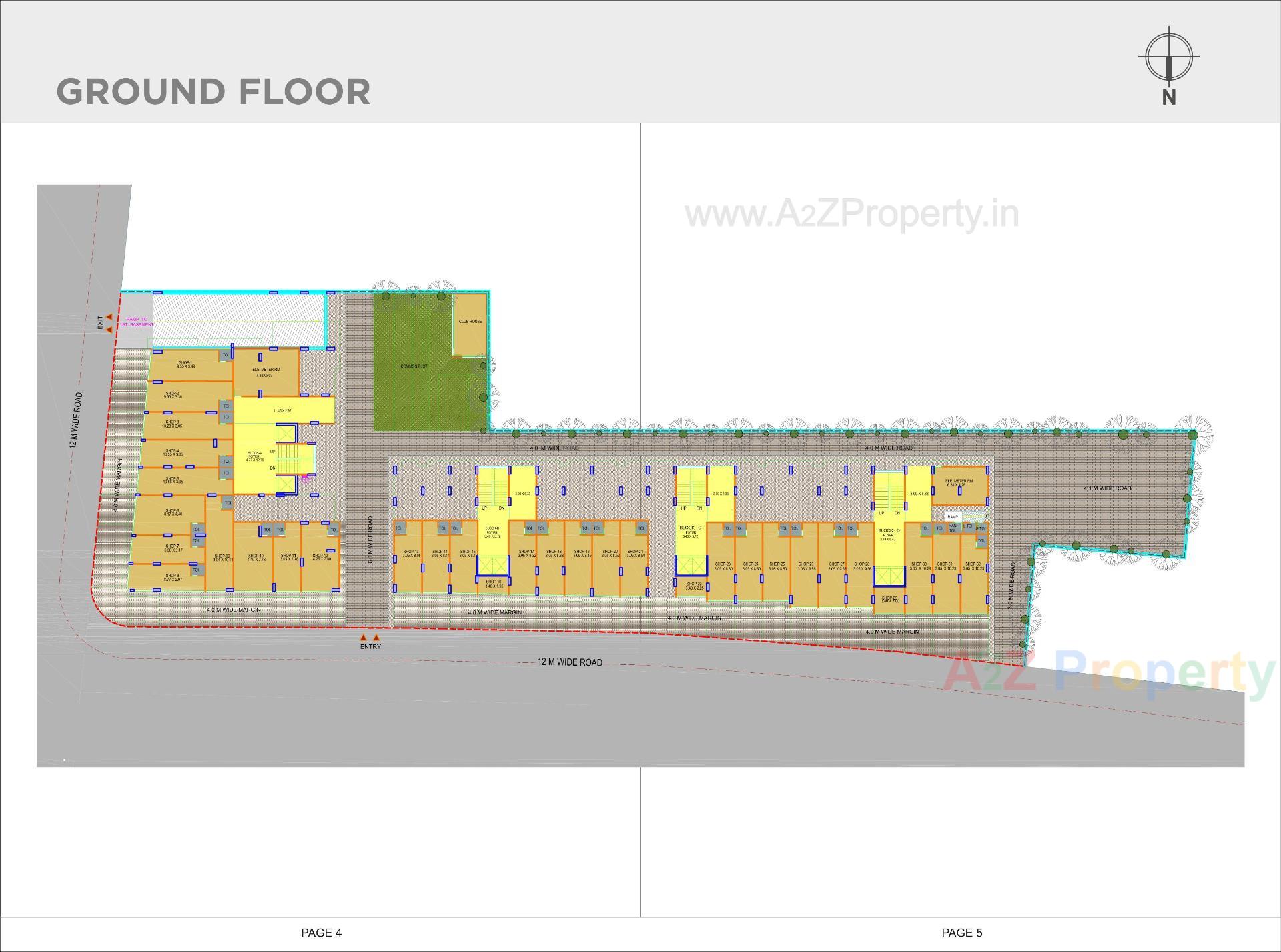 Layout of real estate project Griham Orchid located at Chandkhed, Gandhinagar, Gujarat