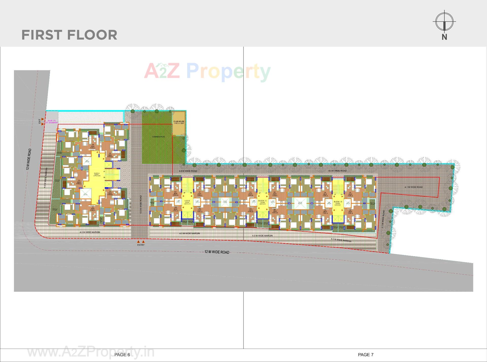 Layout of real estate project Griham Orchid located at Chandkhed, Gandhinagar, Gujarat