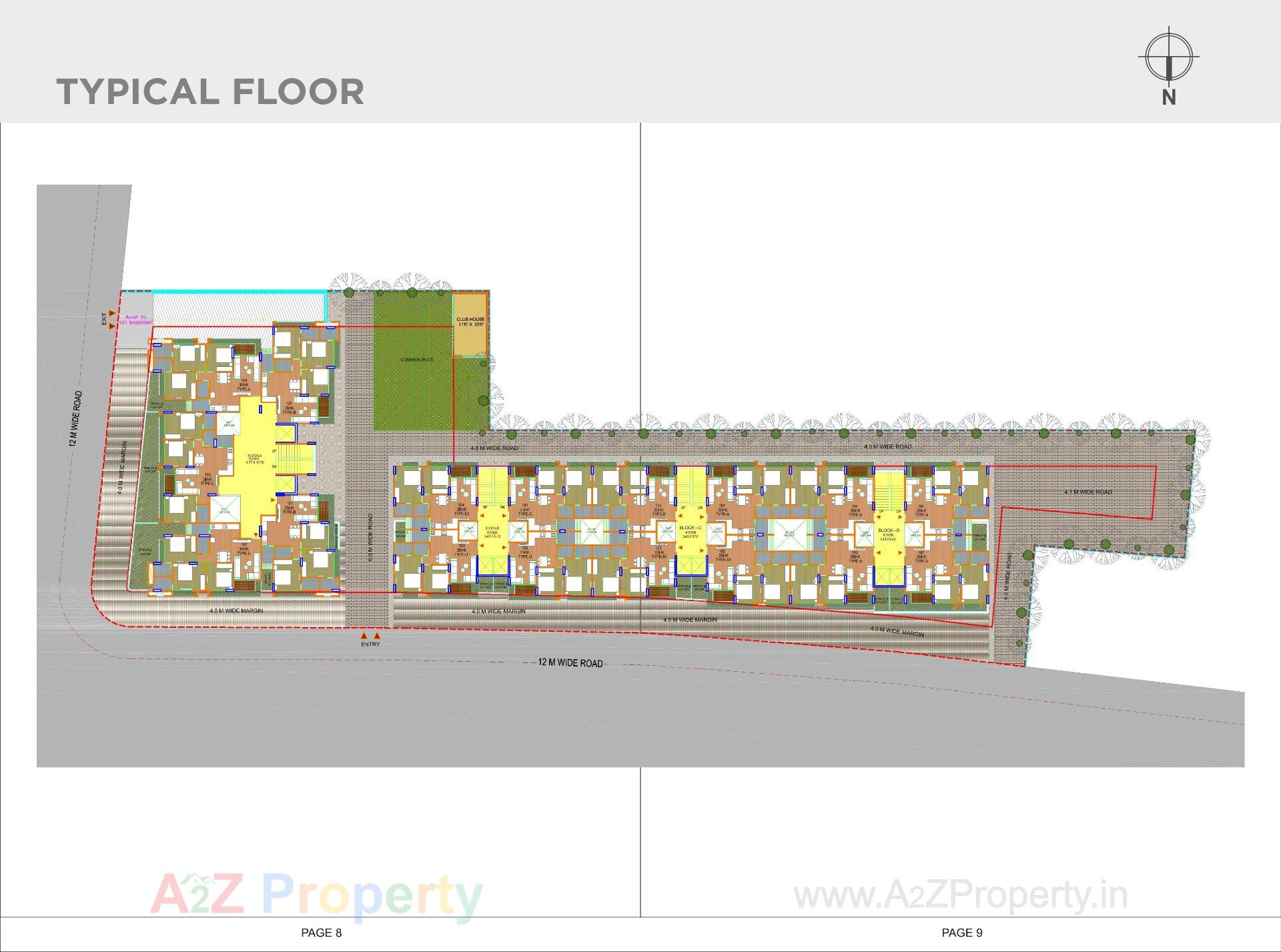 Layout of real estate project Griham Orchid located at Chandkhed, Gandhinagar, Gujarat
