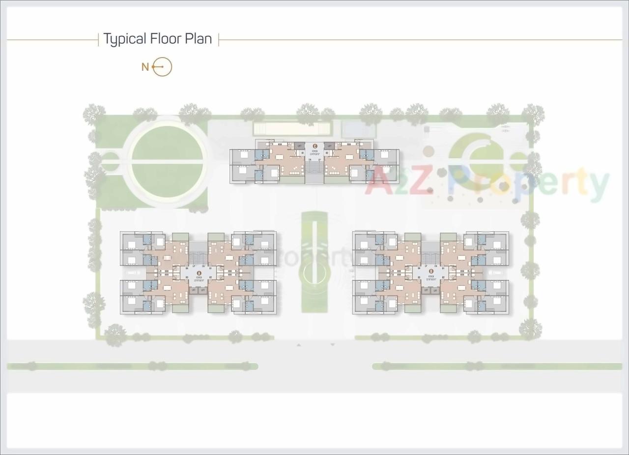 Layout of real estate project Hari Aalay located at Sargasan, Gandhinagar, Gujarat