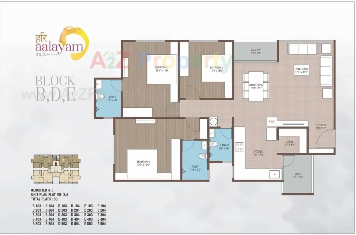 Layout of real estate project Hari Aalayam located at Uvarsad, Gandhinagar, Gujarat