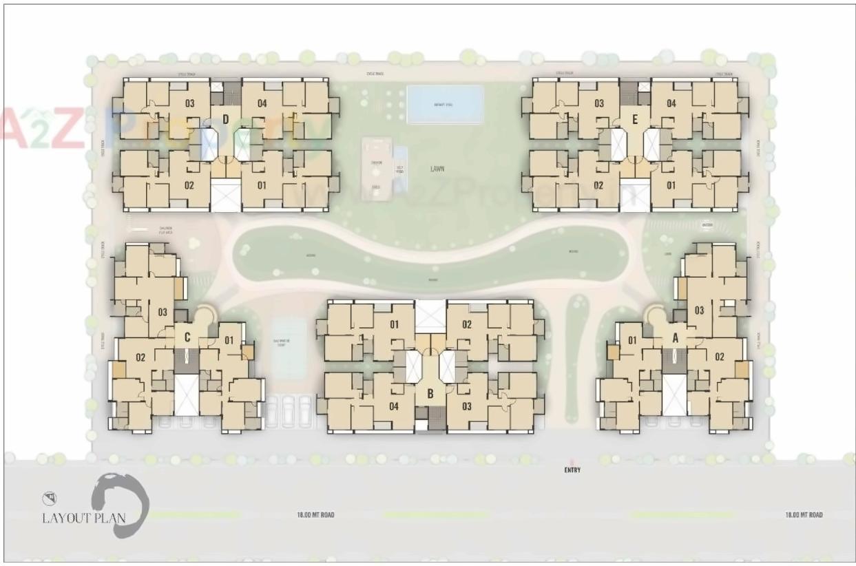 Layout of real estate project Hari Aalayam located at Uvarsad, Gandhinagar, Gujarat