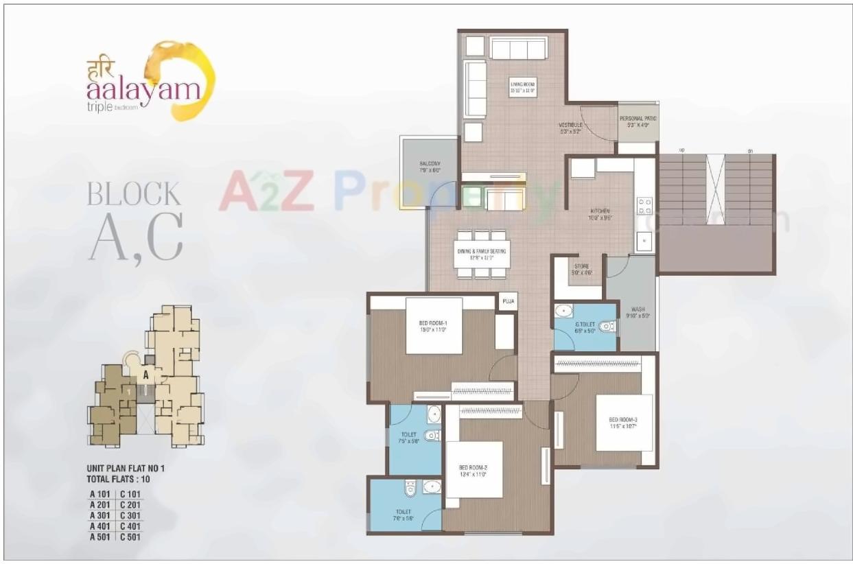 Layout of real estate project Hari Aalayam located at Uvarsad, Gandhinagar, Gujarat