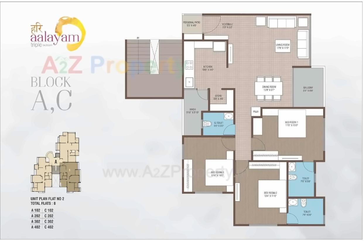 Layout of real estate project Hari Aalayam located at Uvarsad, Gandhinagar, Gujarat