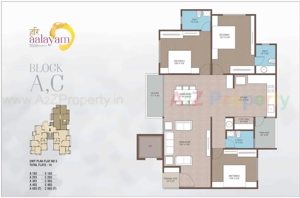 Layout of real estate project Hari Aalayam located at Uvarsad, Gandhinagar, Gujarat