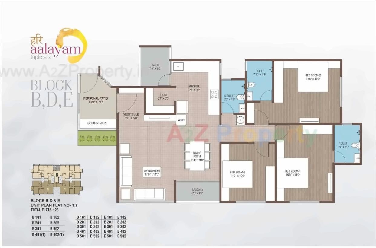 Layout of real estate project Hari Aalayam located at Uvarsad, Gandhinagar, Gujarat