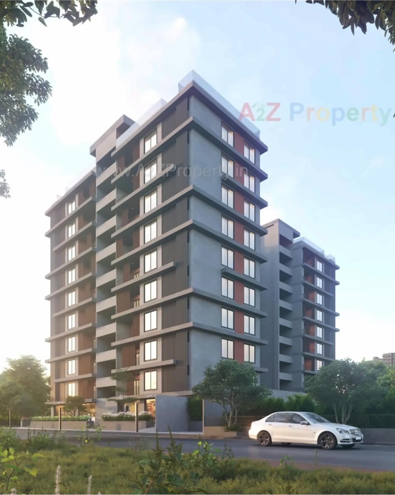 3D Elevation of real estate project Haridev Aatreya located at Sargasan, Gandhinagar, Gujarat