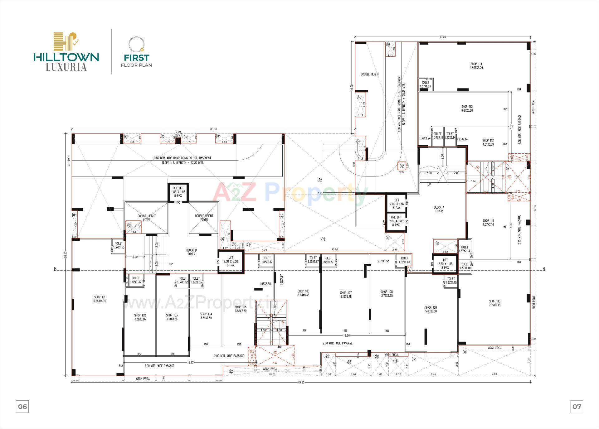 Layout of real estate project Hilltown Luxuria located at Gandhinagar, Gandhinagar, Gujarat