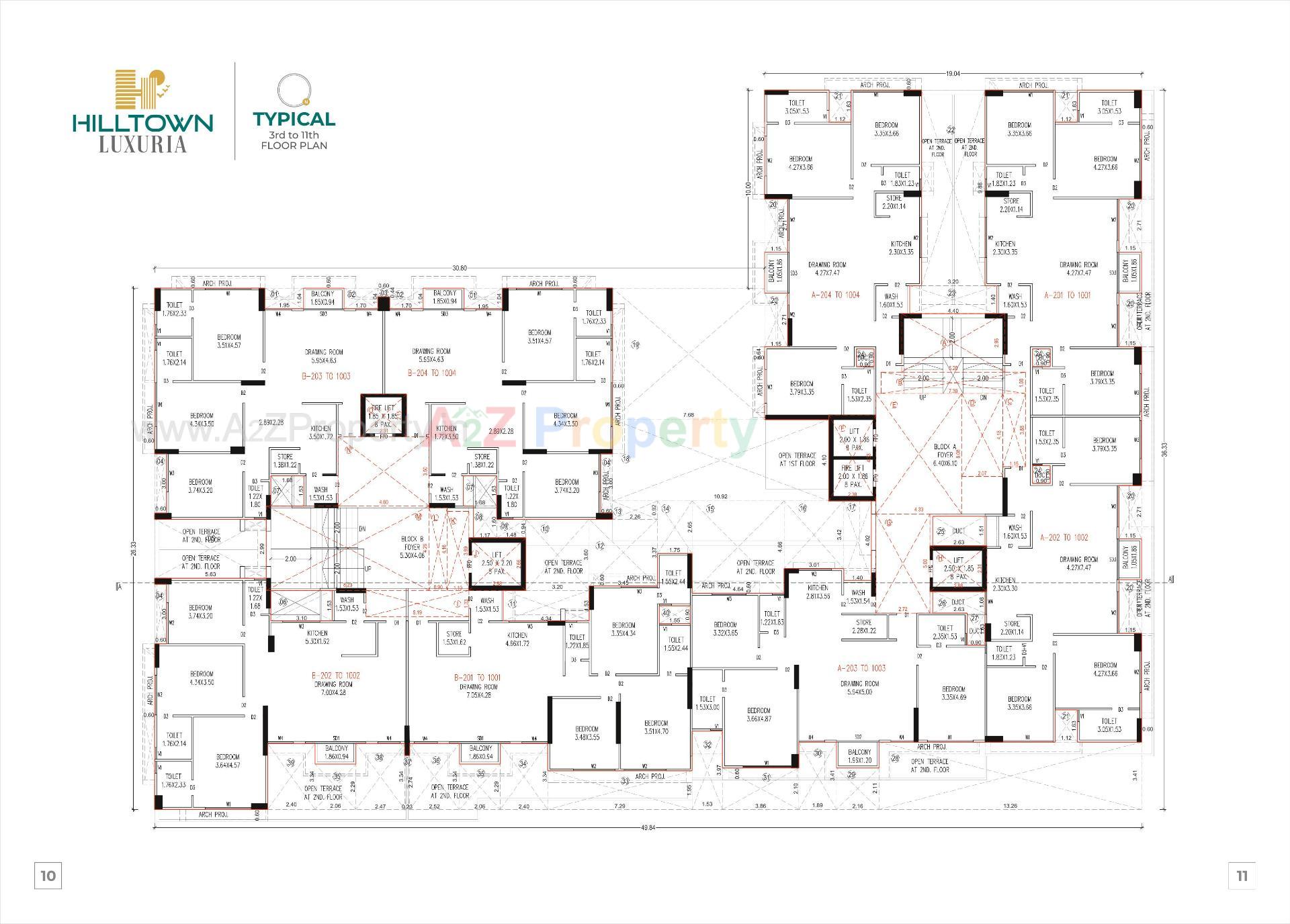 Layout of real estate project Hilltown Luxuria located at Gandhinagar, Gandhinagar, Gujarat