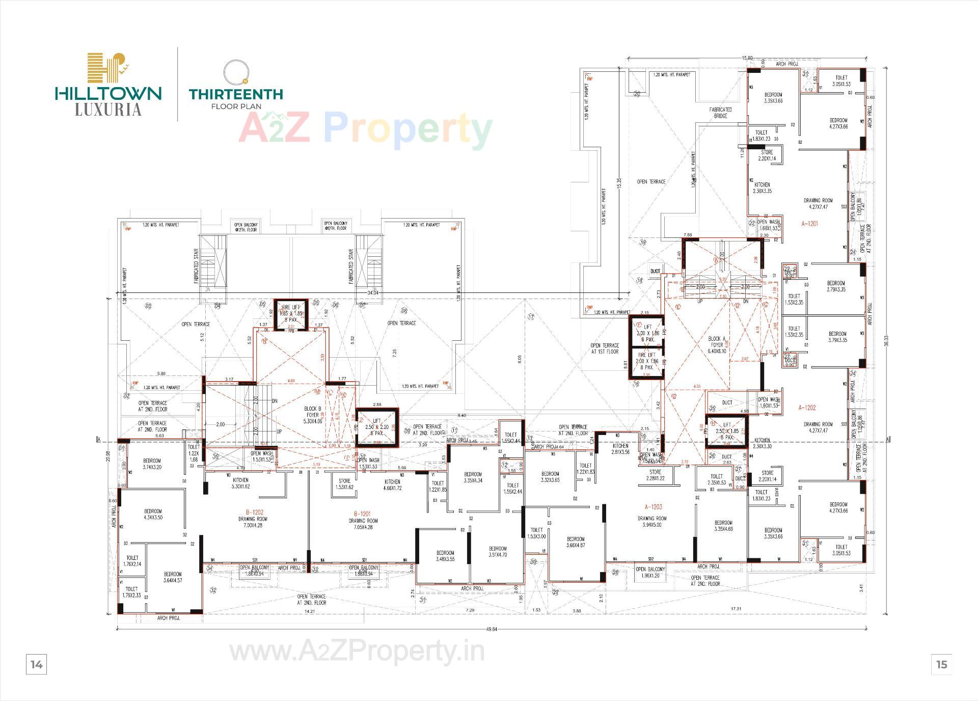 Layout of real estate project Hilltown Luxuria located at Gandhinagar, Gandhinagar, Gujarat