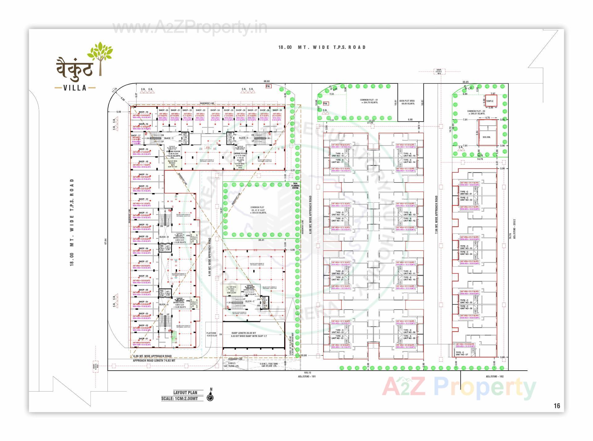 Layout of real estate project Himalaya Heights   Vaikunth Villa located at Kalol, Gandhinagar, Gujarat