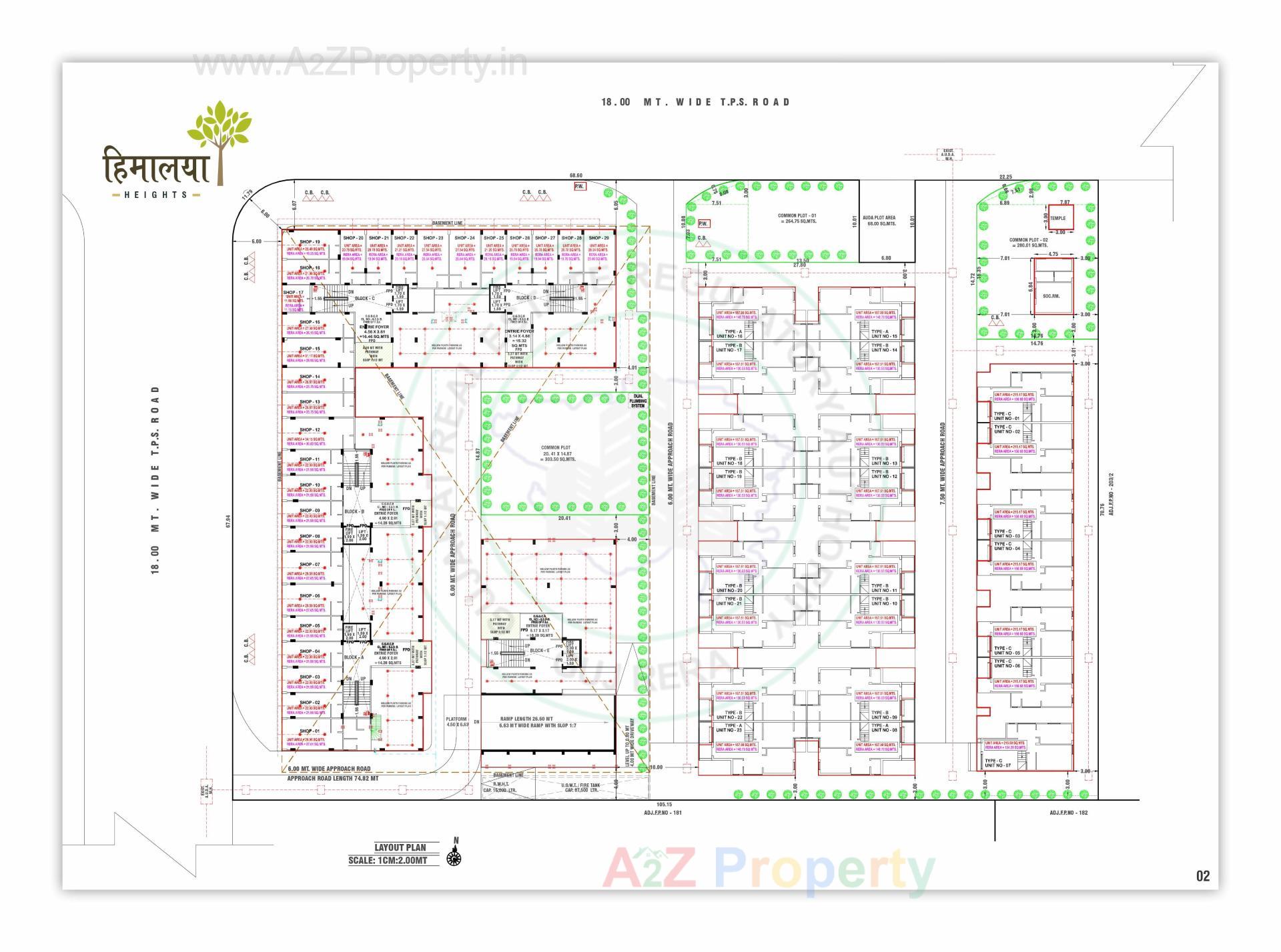 Layout of real estate project Himalaya Heights   Vaikunth Villa located at Kalol, Gandhinagar, Gujarat