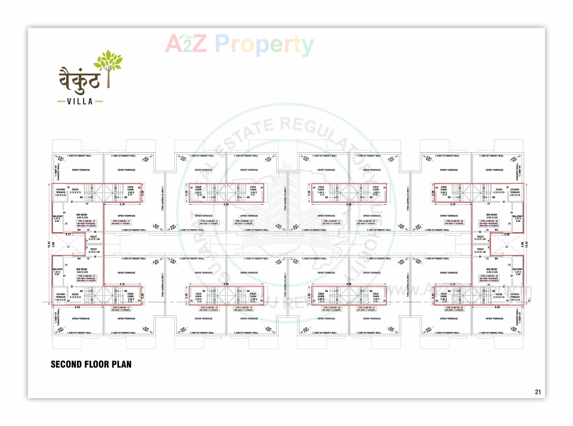 Layout of real estate project Himalaya Heights   Vaikunth Villa located at Kalol, Gandhinagar, Gujarat