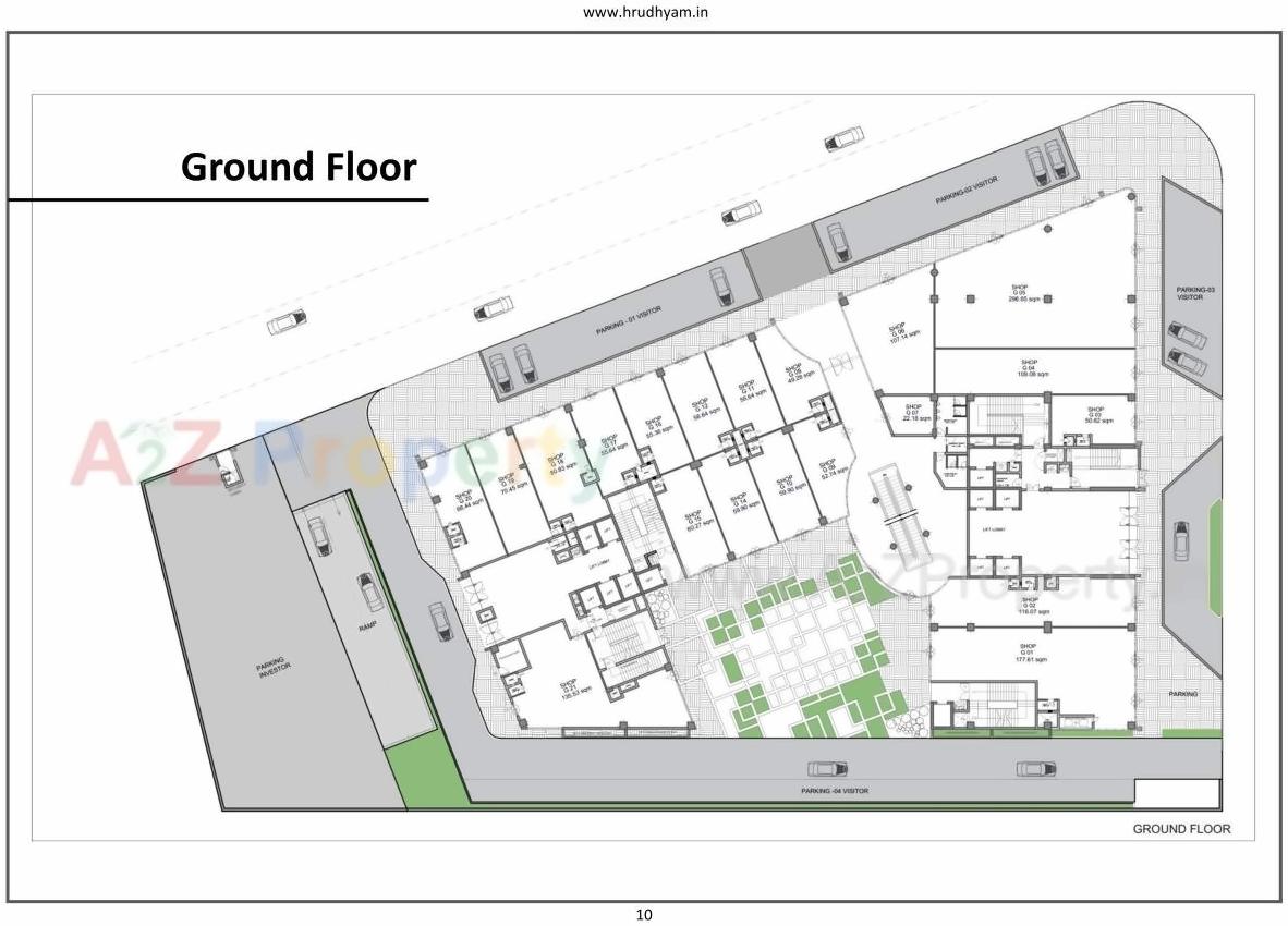 Layout of real estate project Hrudhyam located at Kudasan, Gandhinagar, Gujarat