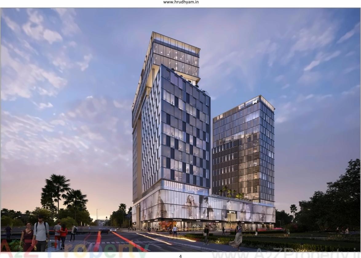 3D Elevation of real estate project Hrudhyam located at Kudasan, Gandhinagar, Gujarat