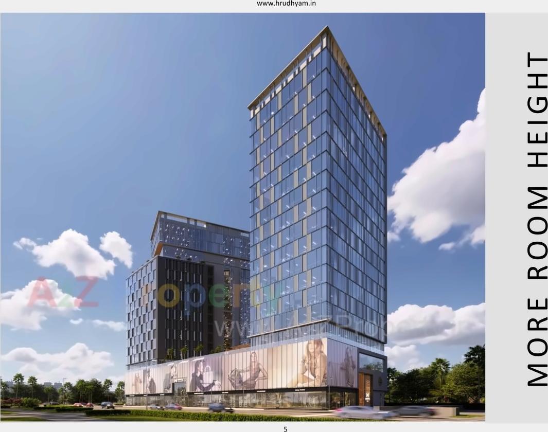 3D Elevation of real estate project Hrudhyam located at Kudasan, Gandhinagar, Gujarat