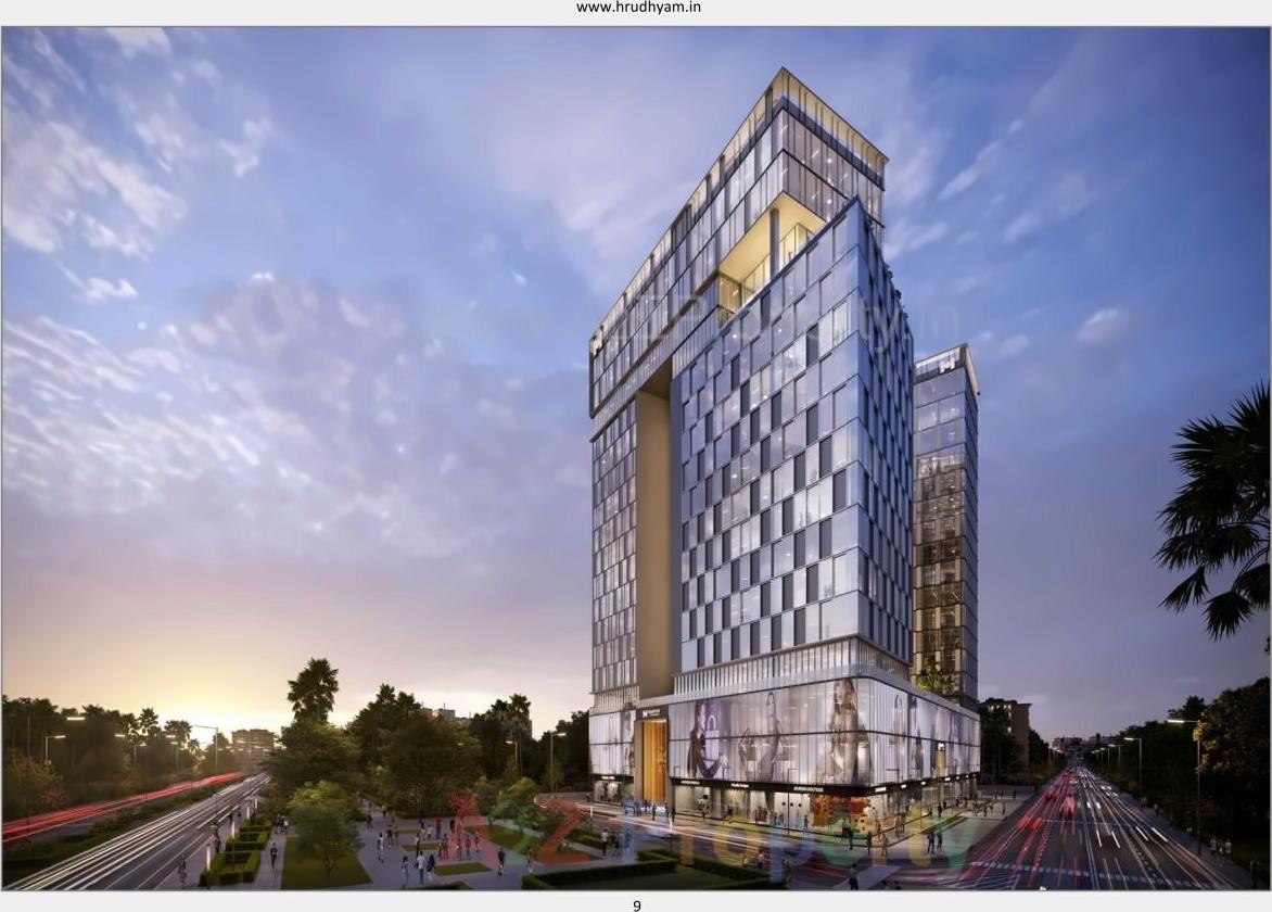 3D Elevation of real estate project Hrudhyam located at Kudasan, Gandhinagar, Gujarat