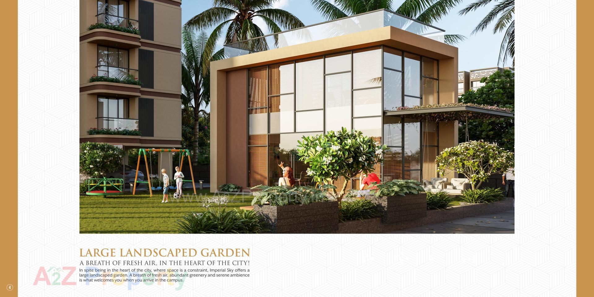 3D Elevation of real estate project Imperial Sky located at Raysan, Gandhinagar, Gujarat