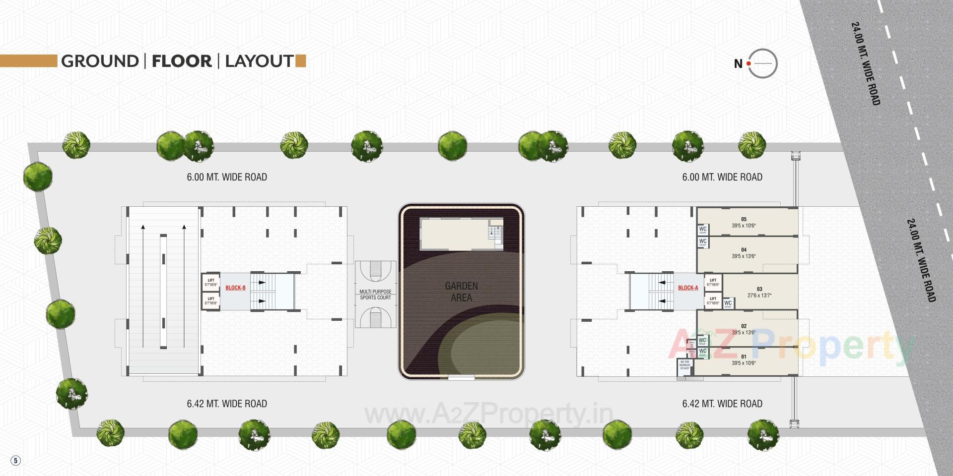 Layout of real estate project Imperial Sky located at Raysan, Gandhinagar, Gujarat