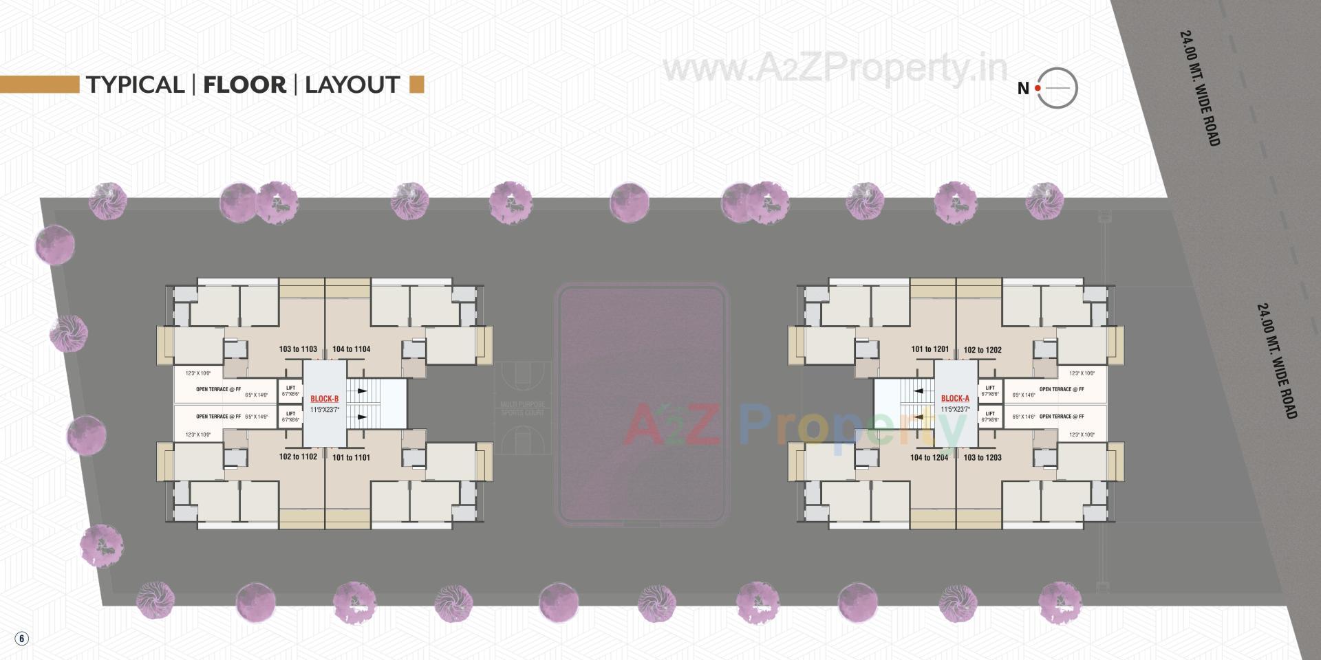 Layout of real estate project Imperial Sky located at Raysan, Gandhinagar, Gujarat