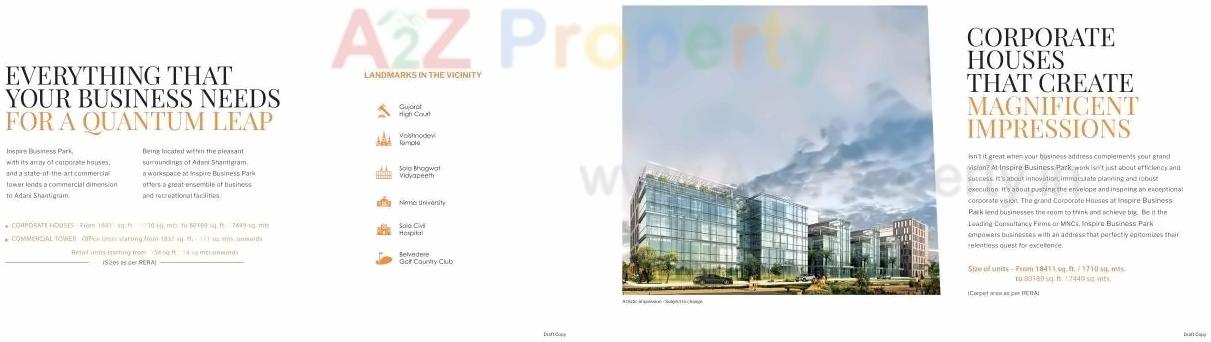  of real estate project Inspire Business Park located at Khoraj, Gandhinagar, Gujarat