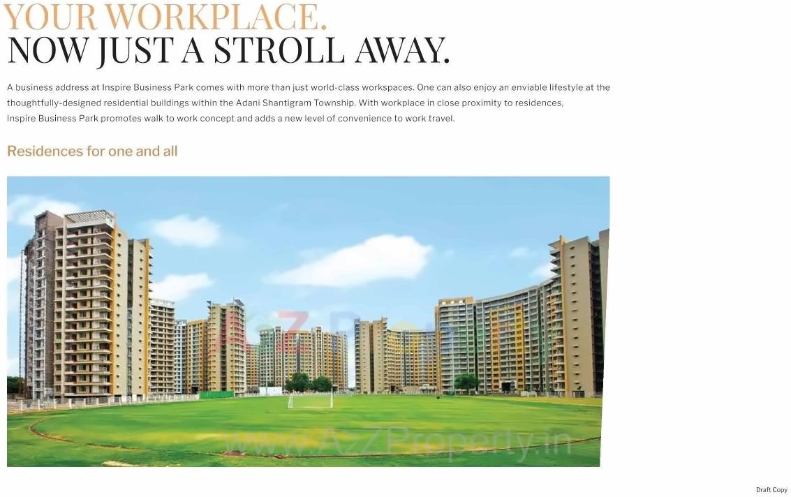 3D Elevation of real estate project Inspire Business Park located at Khoraj, Gandhinagar, Gujarat