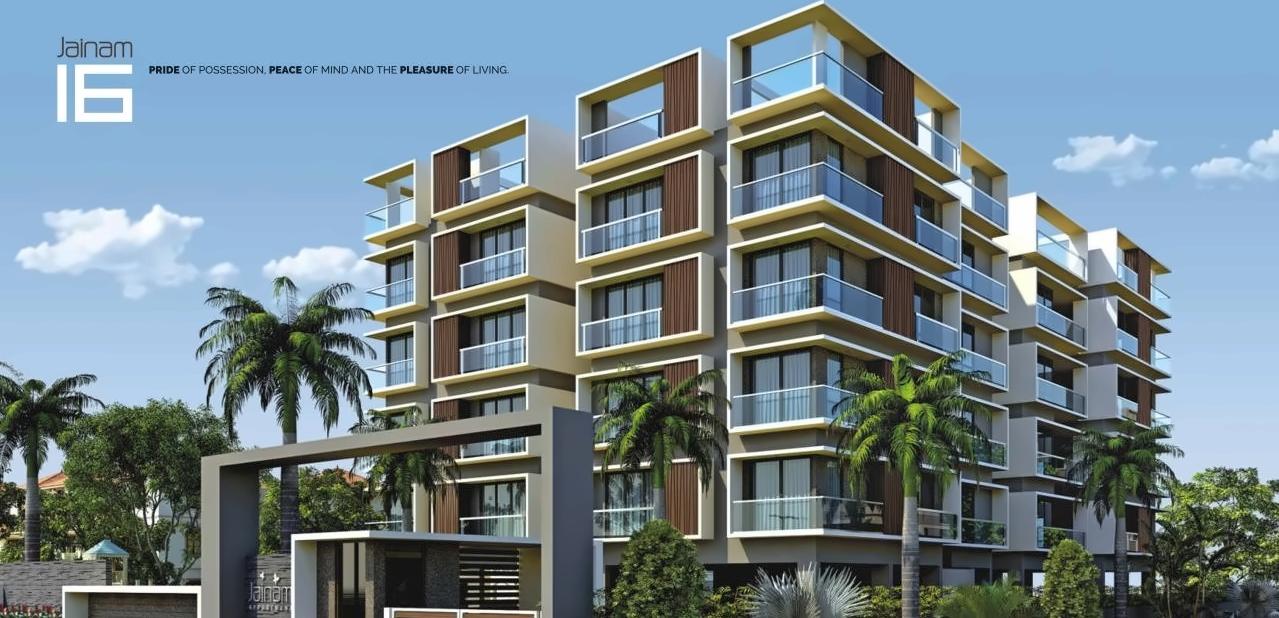3D Elevation of real estate project Jainam located at Raisan, Gandhinagar, Gujarat