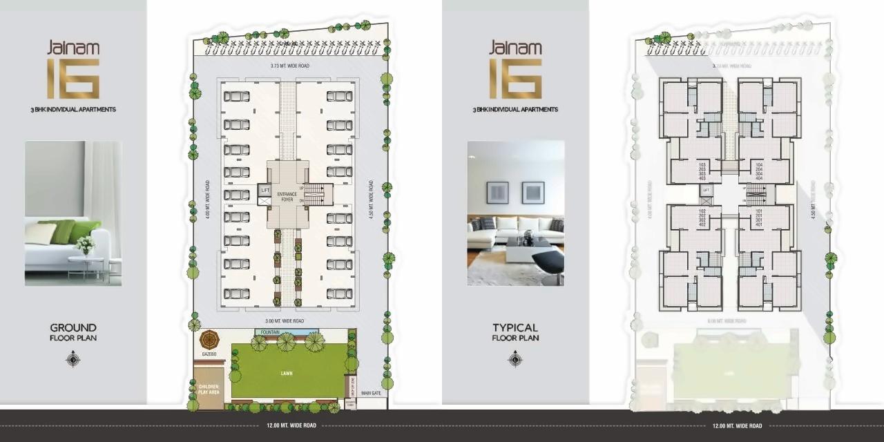Layout of real estate project Jainam located at Raisan, Gandhinagar, Gujarat