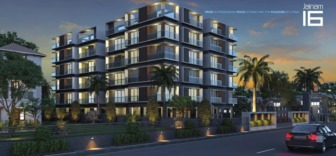3D Elevation of real estate project Jainam located at Raisan, Gandhinagar, Gujarat