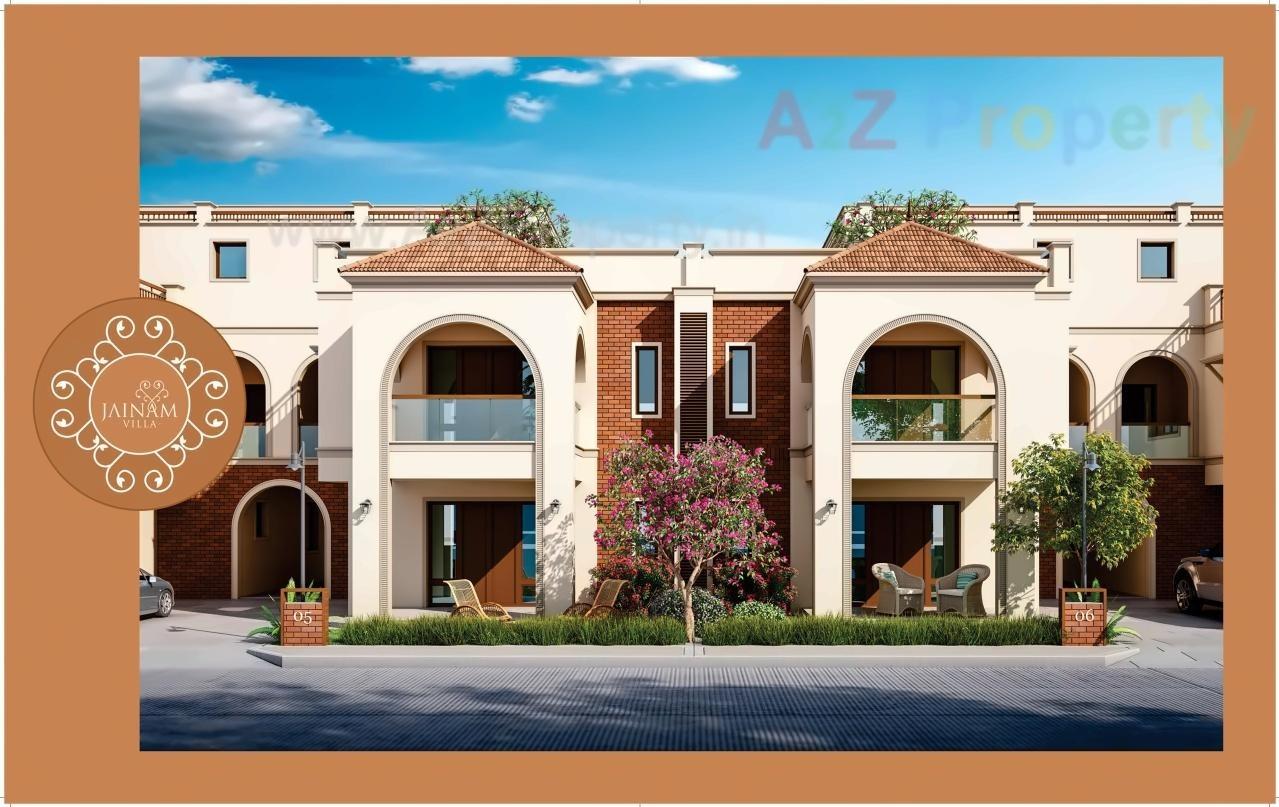 3D Elevation of real estate project Jainam Villa located at Raysen, Gandhinagar, Gujarat