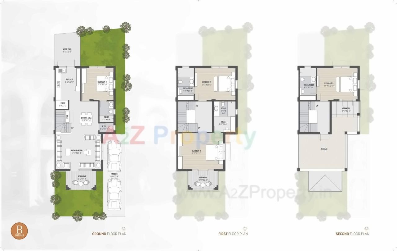 Layout of real estate project Jainam Villa located at Raysen, Gandhinagar, Gujarat