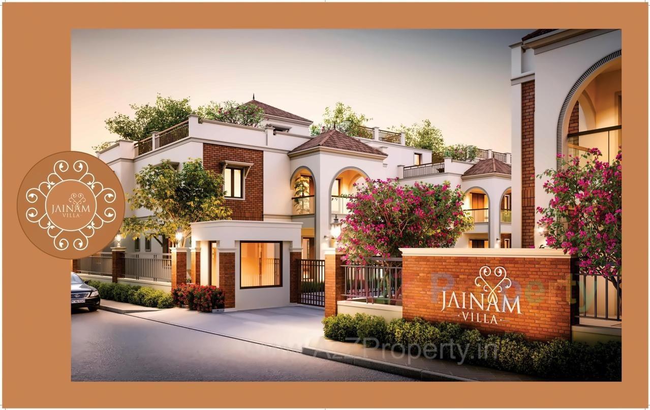 3D Elevation of real estate project Jainam Villa located at Raysen, Gandhinagar, Gujarat