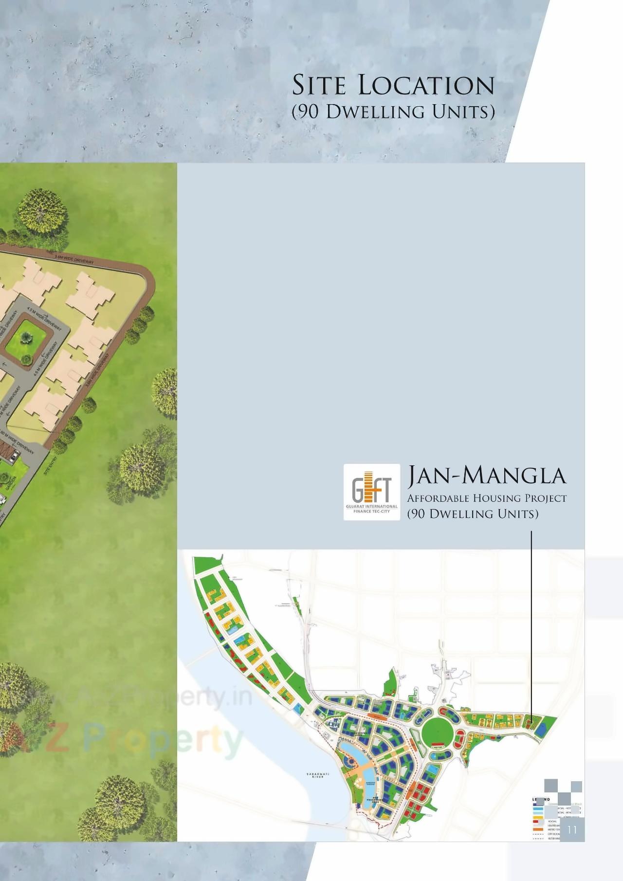 Layout of real estate project Jan Mangla located at Firozpur, Gandhinagar, Gujarat