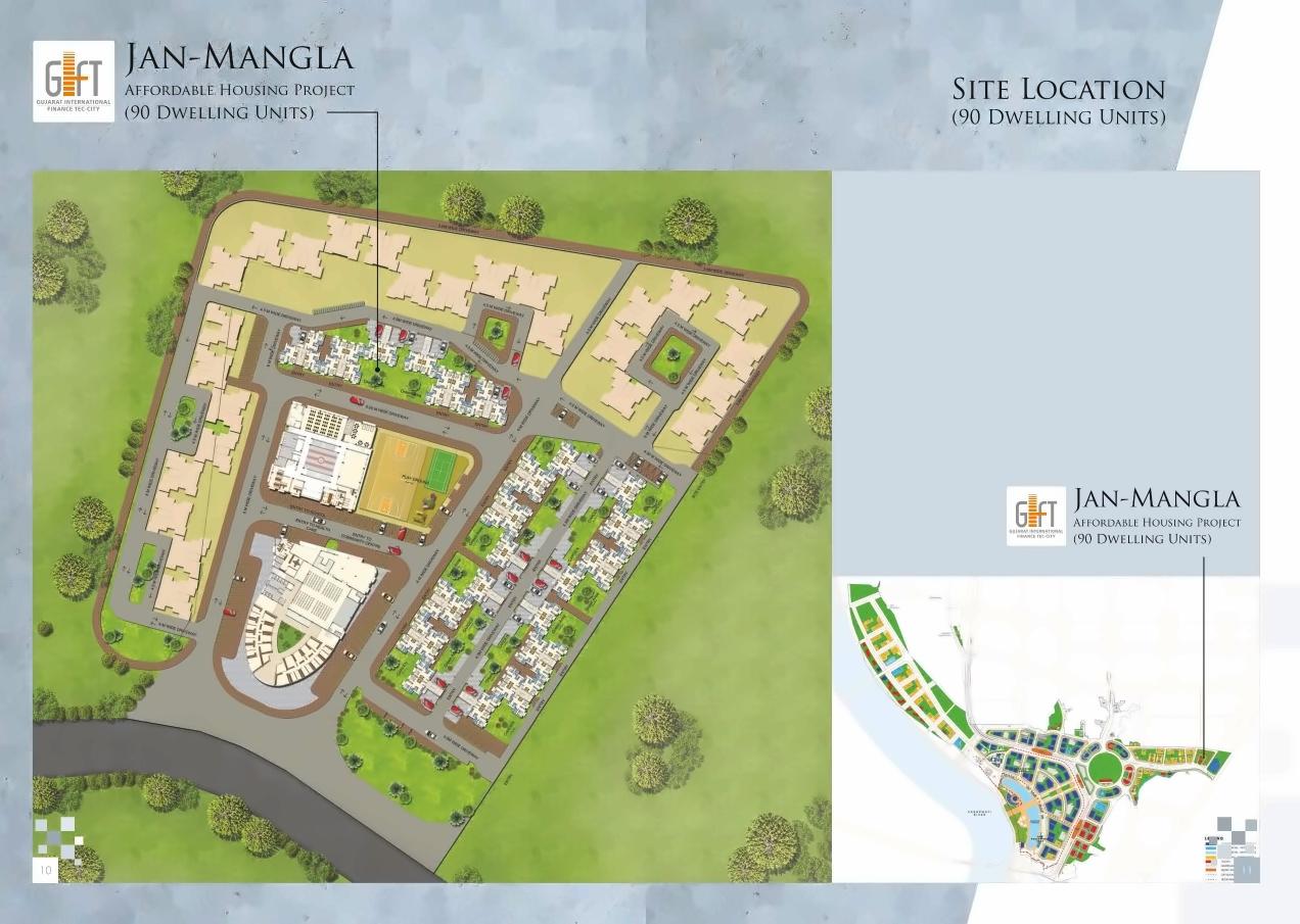 Layout of real estate project Jan Mangla located at Firozpur, Gandhinagar, Gujarat
