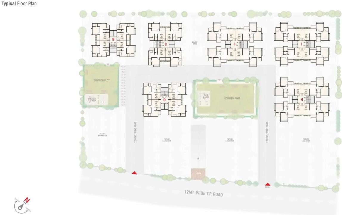 Layout of real estate project Jannat located at Vavol, Gandhinagar, Gujarat
