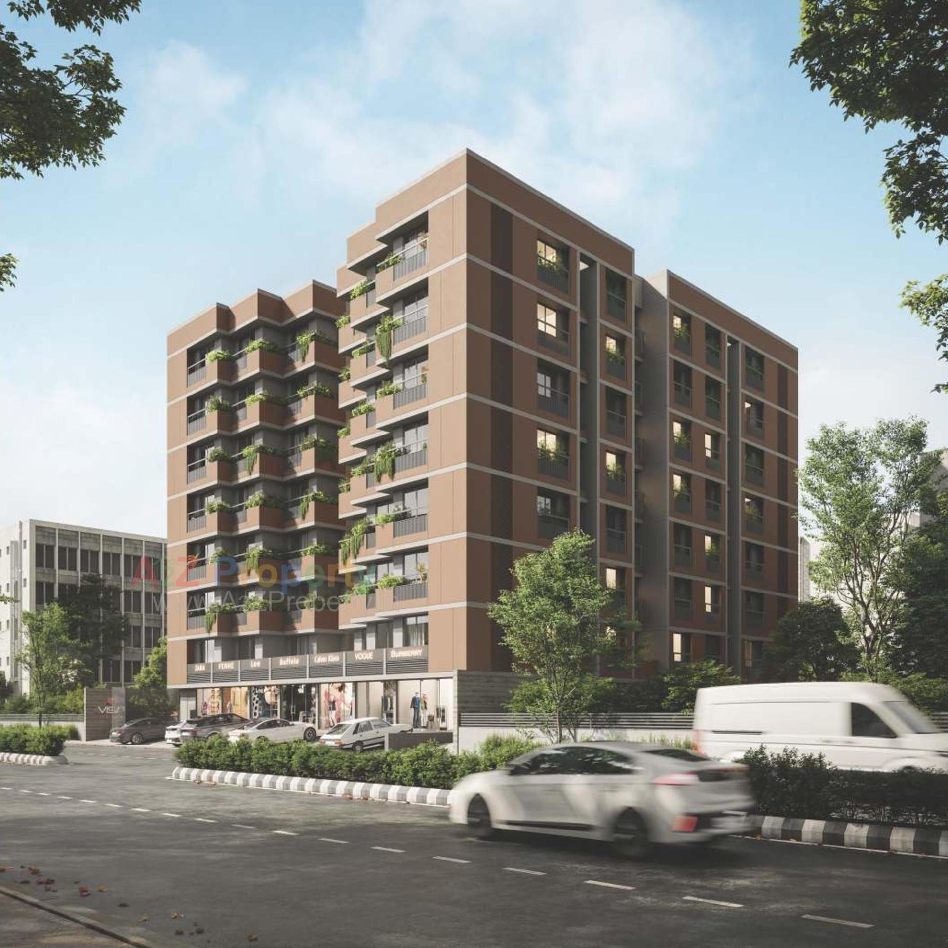 3D Elevation of real estate project Jay Visat Eminence located at Zundal, Gandhinagar, Gujarat