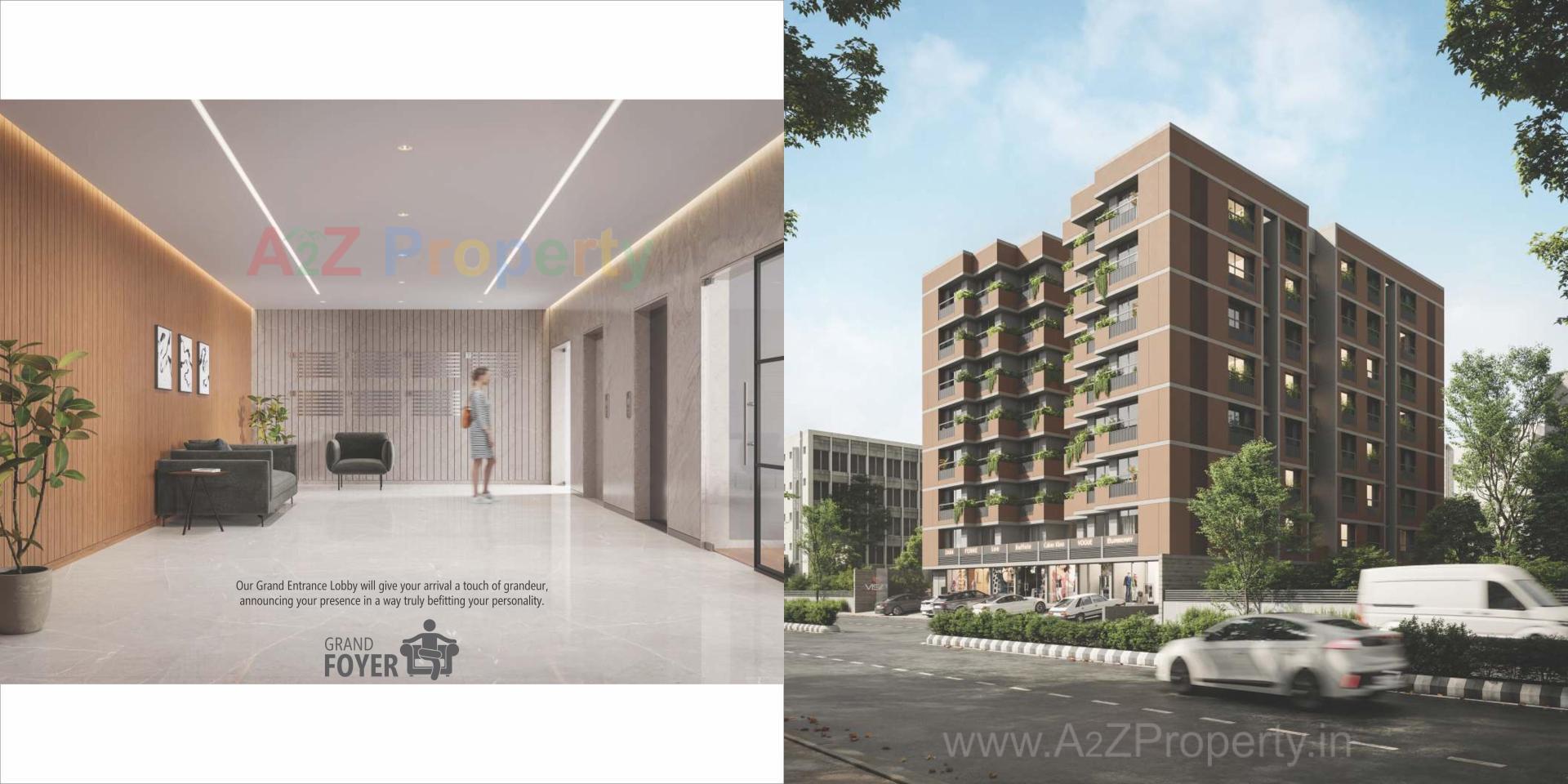 3D Elevation of real estate project Jay Visat Eminence located at Zundal, Gandhinagar, Gujarat