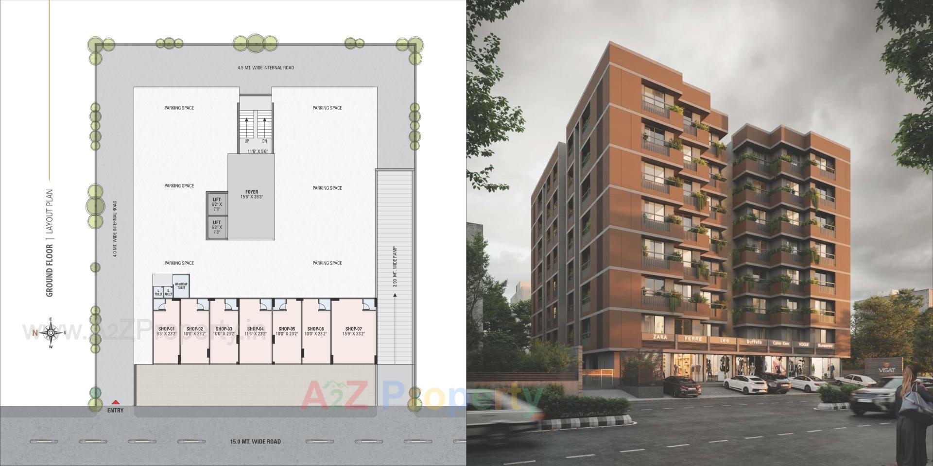 Layout of real estate project Jay Visat Eminence located at Zundal, Gandhinagar, Gujarat