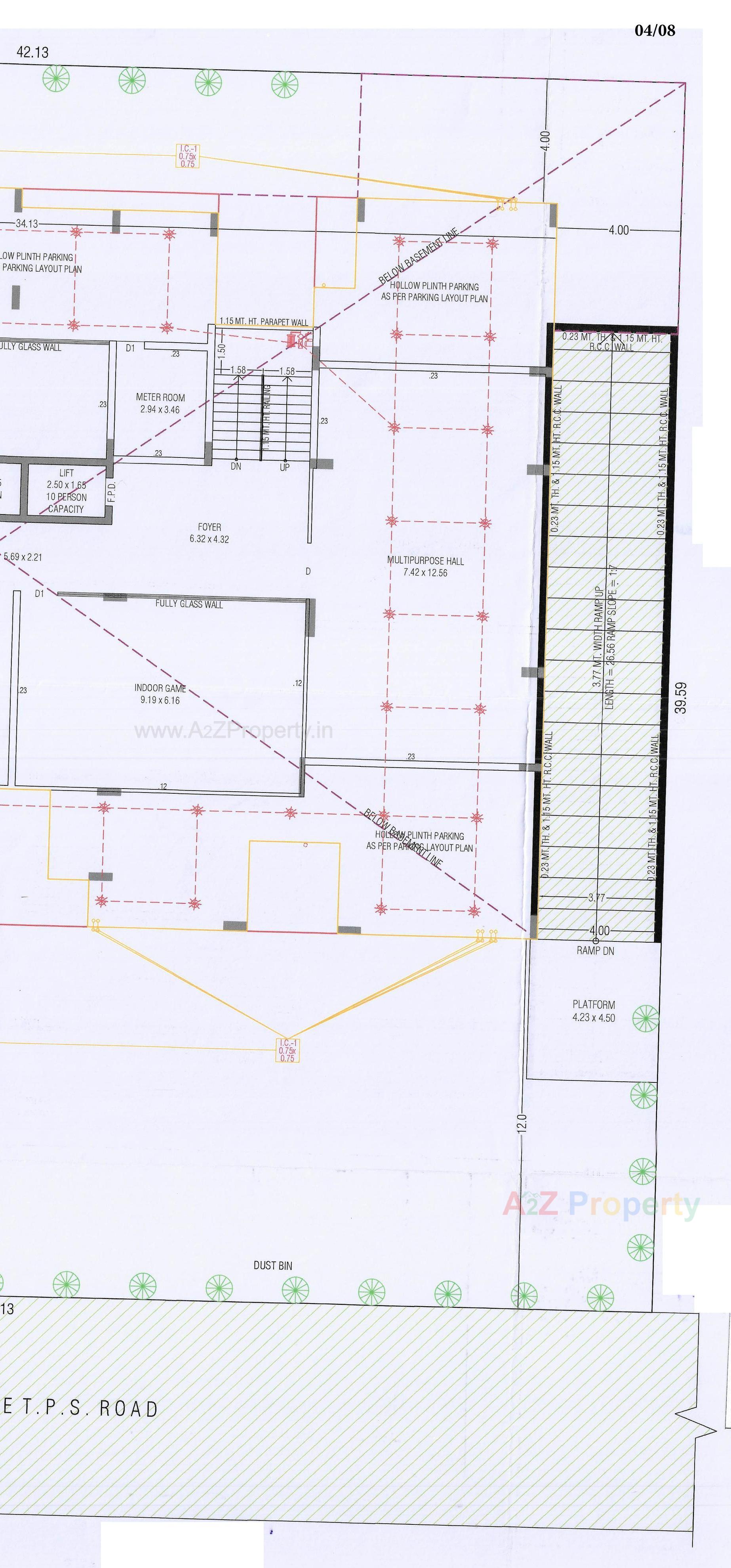 Layout of real estate project Jay Visat Mangalya located at Vavol, Gandhinagar, Gujarat