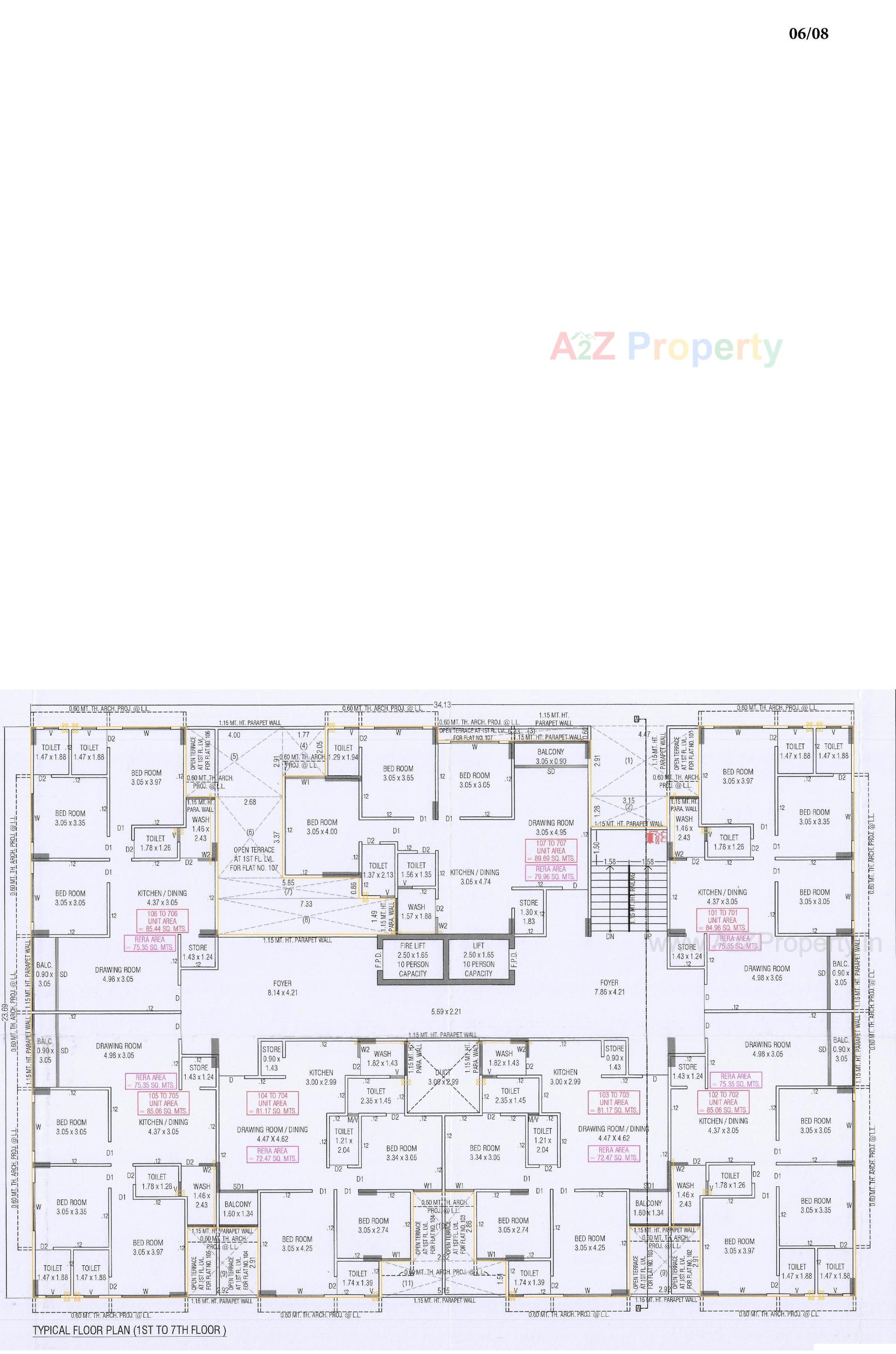 Layout of real estate project Jay Visat Mangalya located at Vavol, Gandhinagar, Gujarat