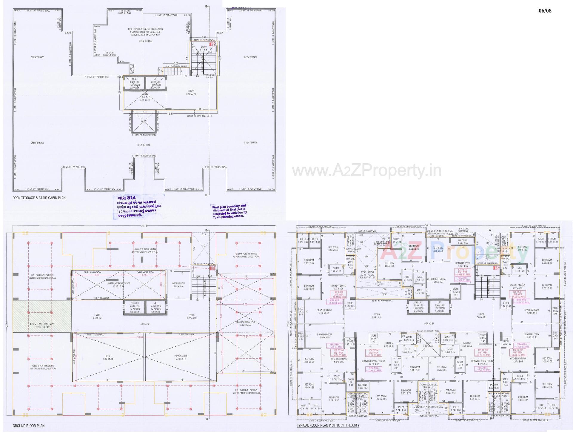 Layout of real estate project Jay Visat Mangalya located at Vavol, Gandhinagar, Gujarat
