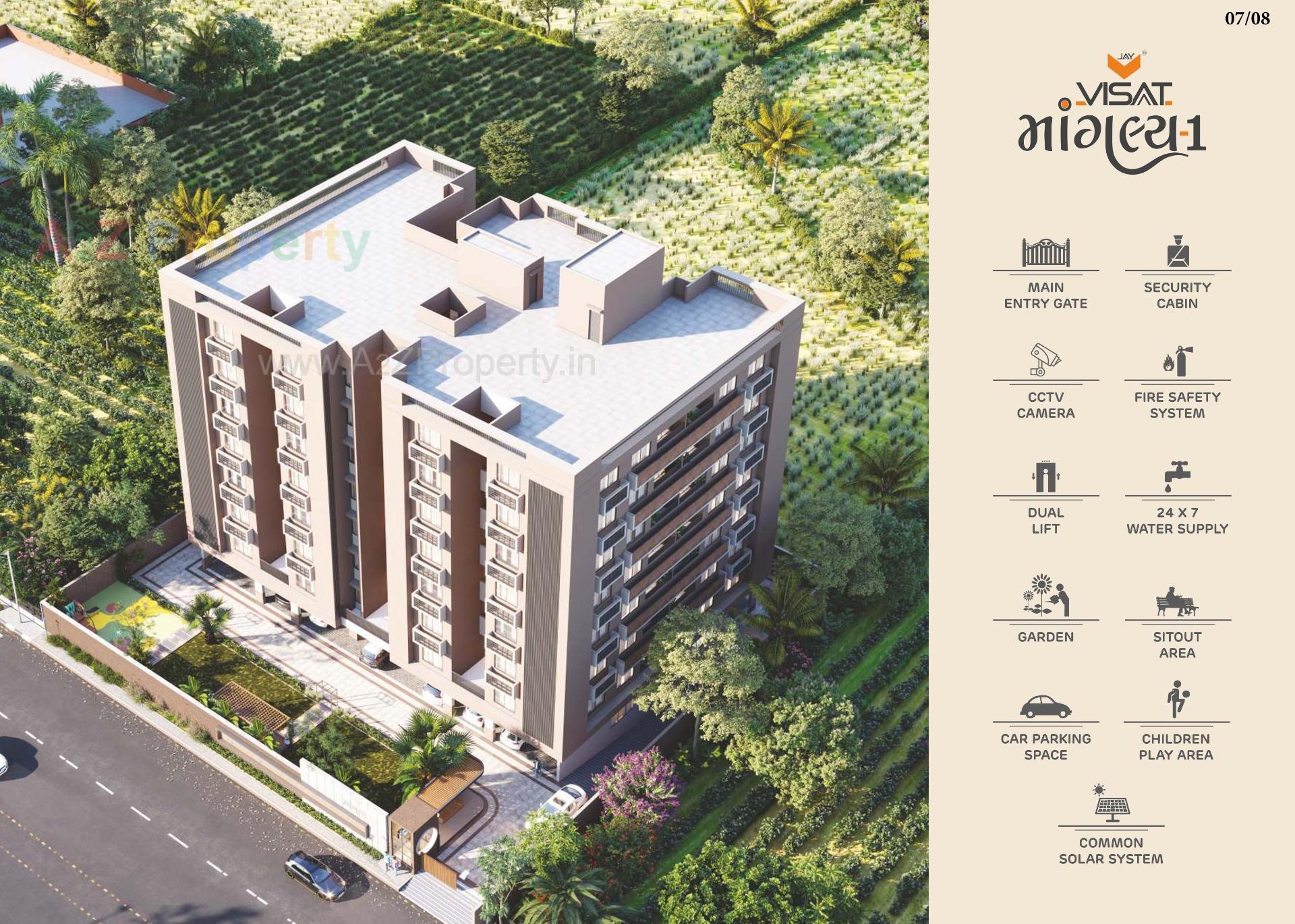 3D Elevation of real estate project Jay Visat Mangalya located at Vavol, Gandhinagar, Gujarat
