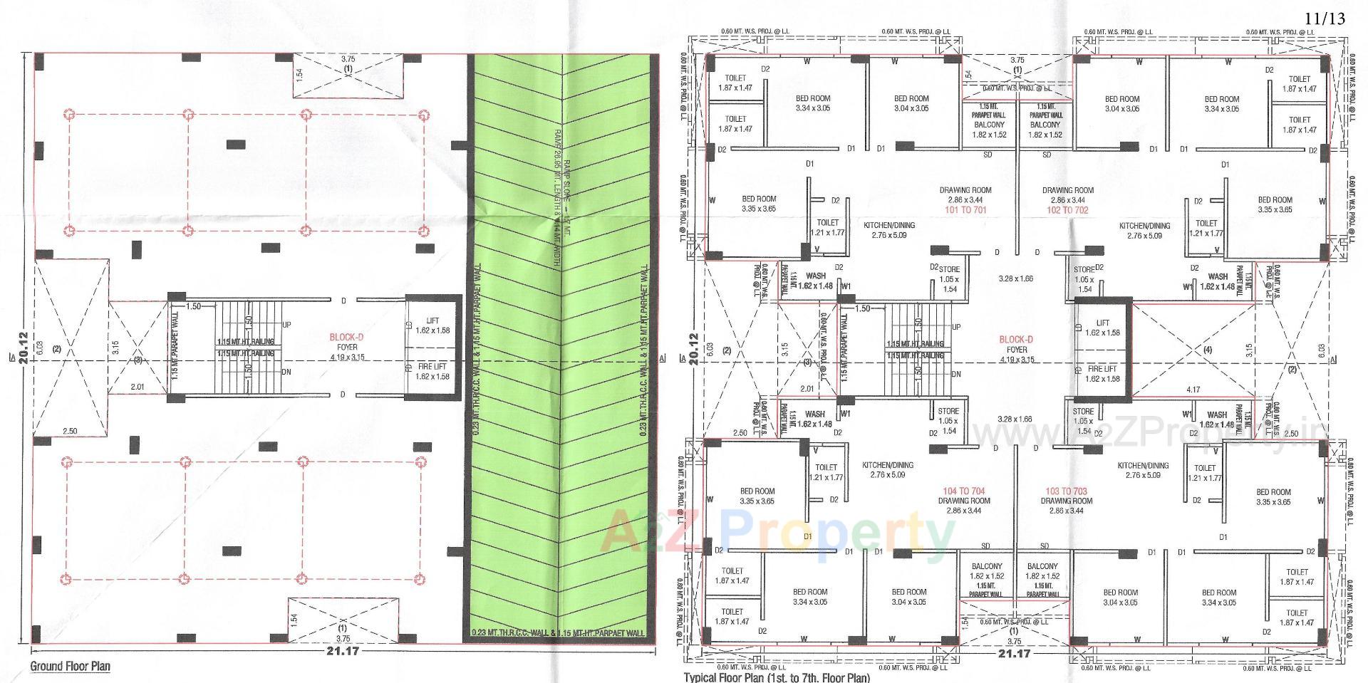 Layout of real estate project Jay Visat Mangalya located at Vavol, Gandhinagar, Gujarat
