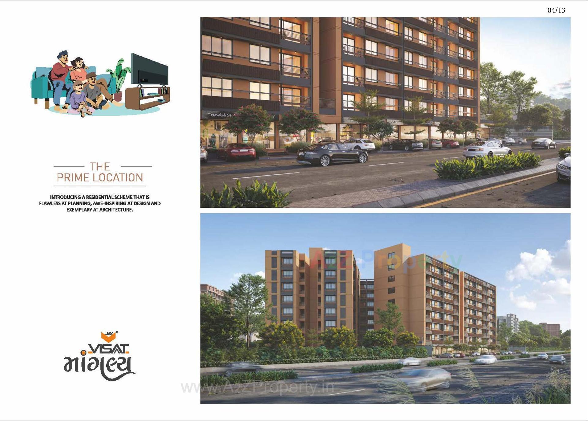 3D Elevation of real estate project Jay Visat Mangalya located at Vavol, Gandhinagar, Gujarat