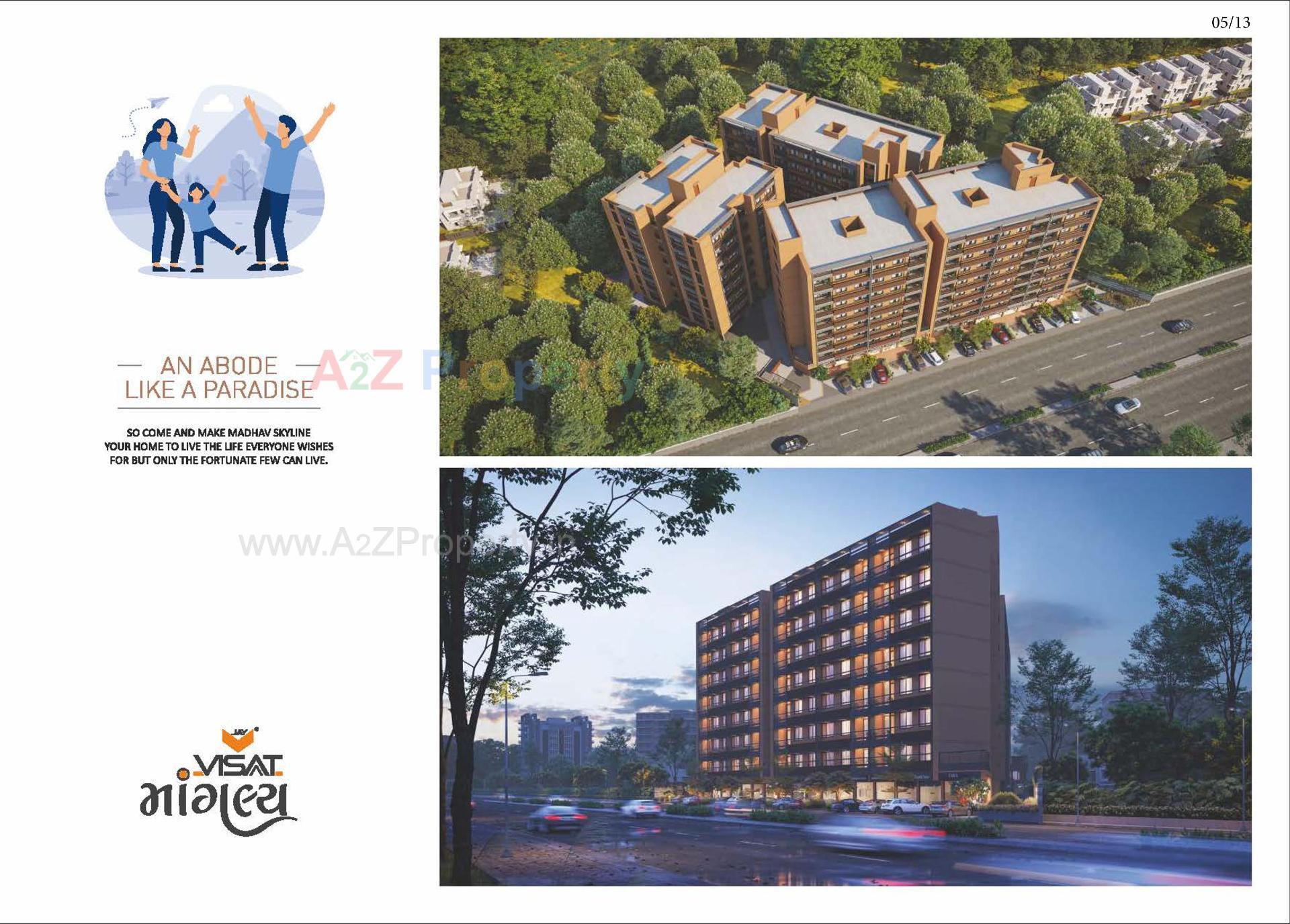 3D Elevation of real estate project Jay Visat Mangalya located at Vavol, Gandhinagar, Gujarat